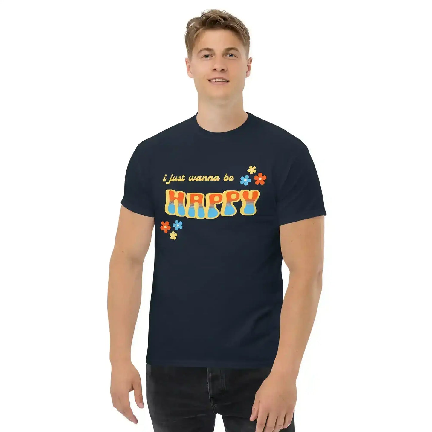 “I Just Wanna Be Happy” Andrew McMahon Lyric Inspired Unisex Tee - Cady Creations