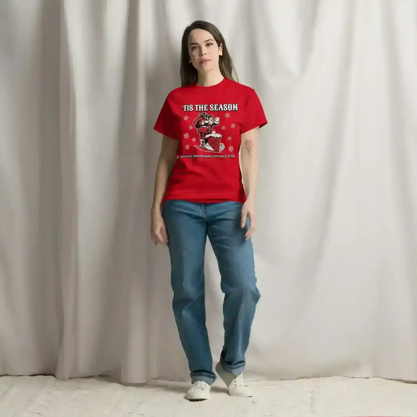 'Tis The Season When Breaking & Entering Is Festive Unisex Tee - Cady Creations