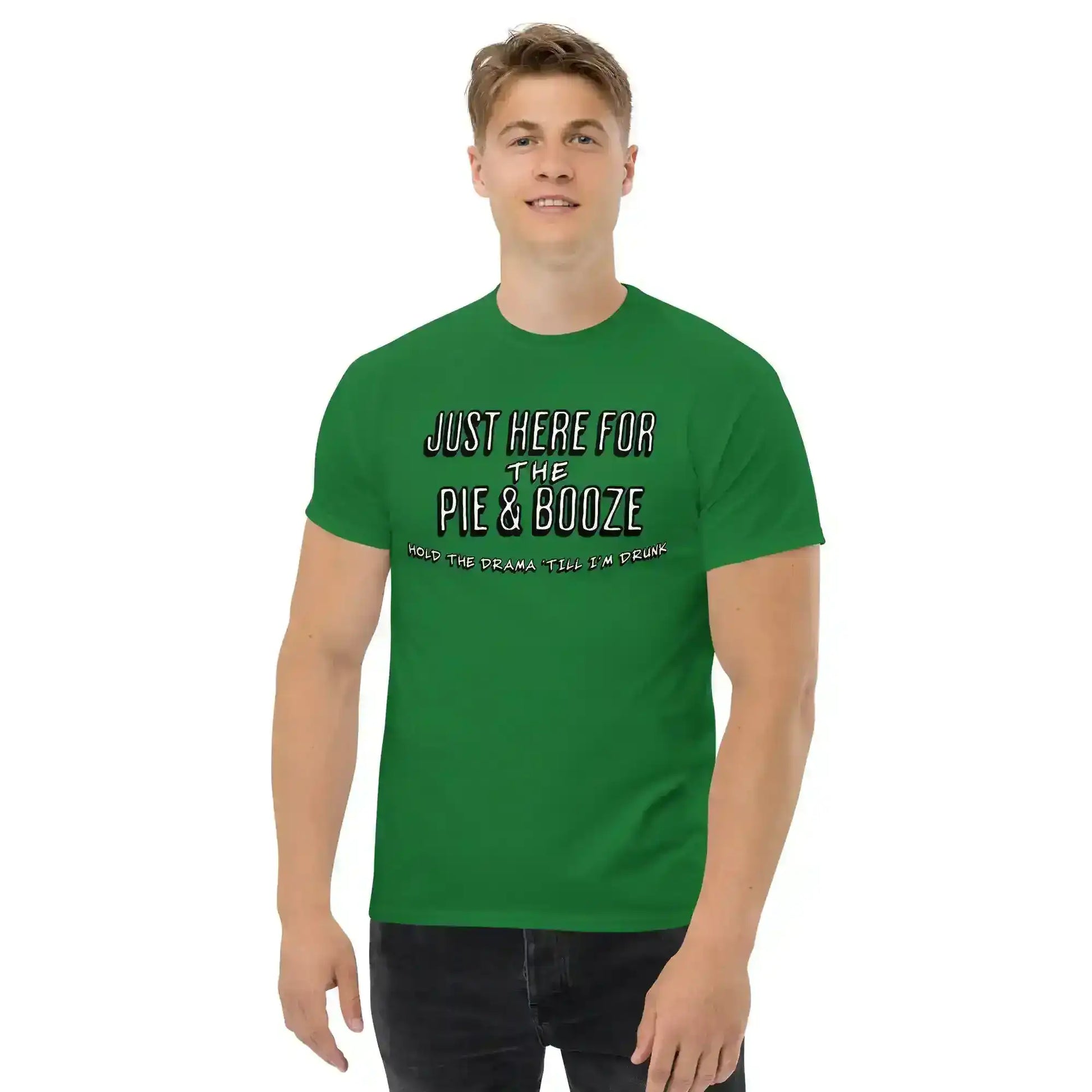 Just Here For The Pie & Booze Unisex Tee - Cady Creations