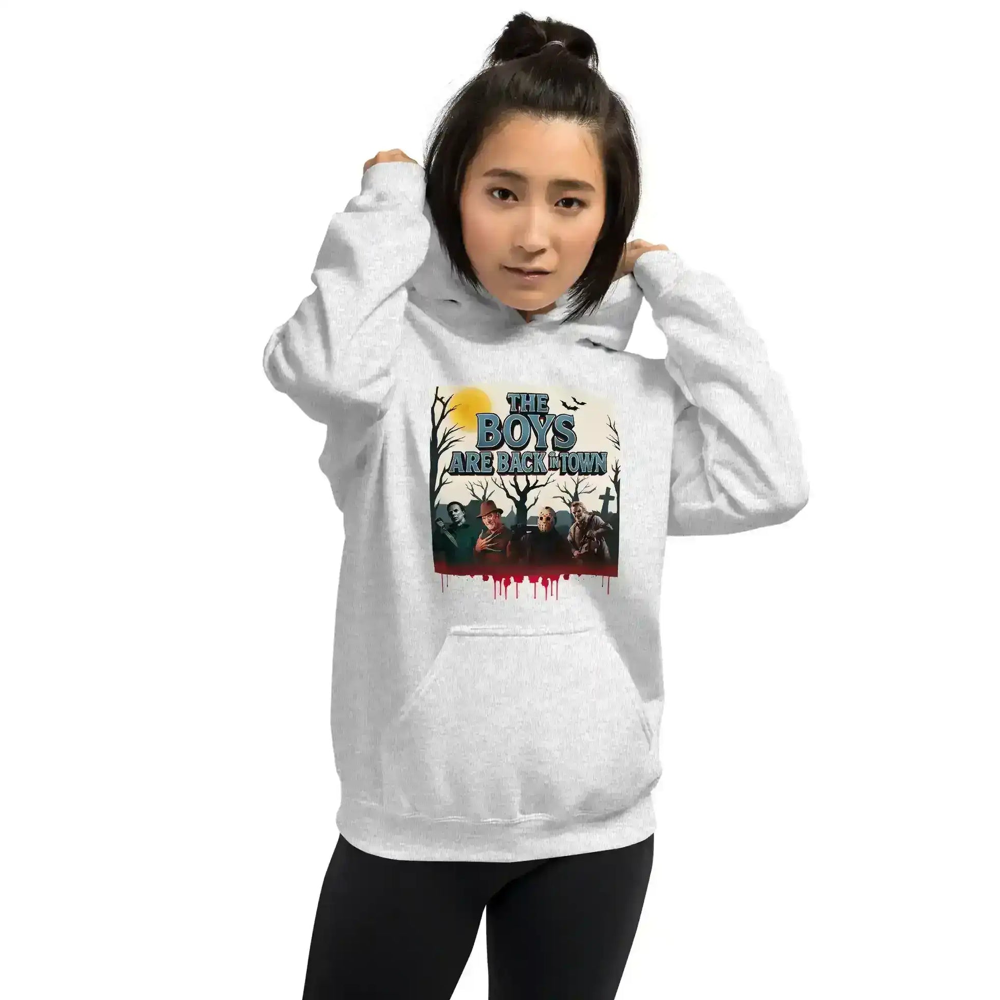 The Boys Are Back In Town Pullover Hoodie - Spooky Season Horror Collection - Cady Creations