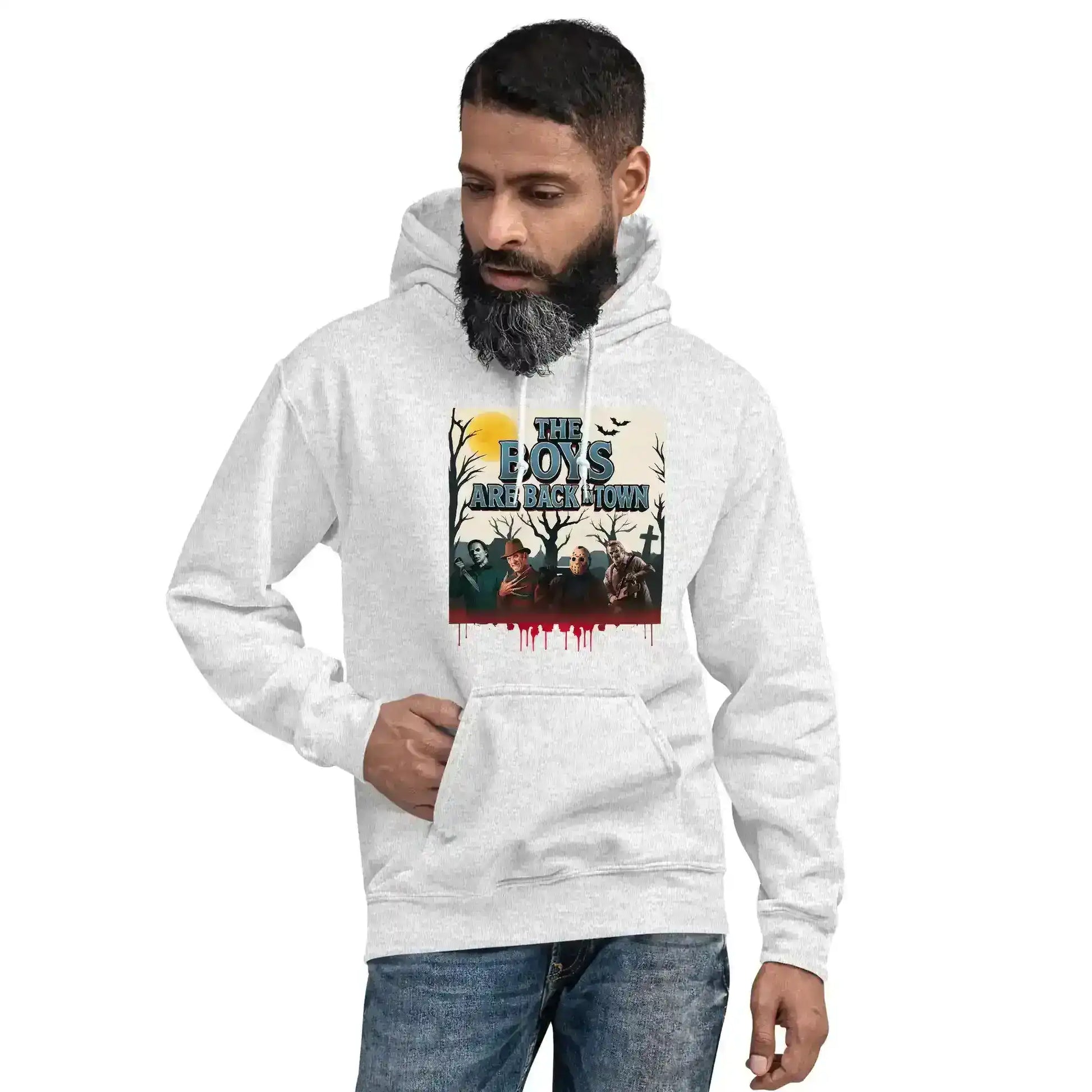 The Boys Are Back In Town Pullover Hoodie - Spooky Season Horror Collection - Cady Creations