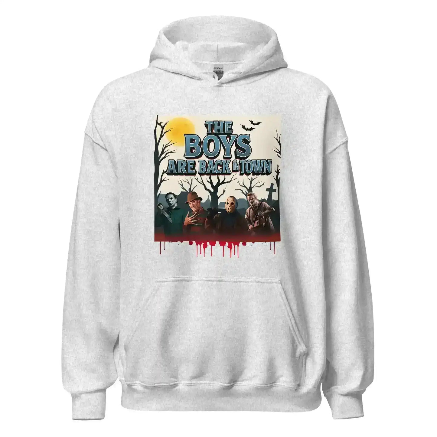 The Boys Are Back In Town Pullover Hoodie - Spooky Season Horror Collection - Cady Creations