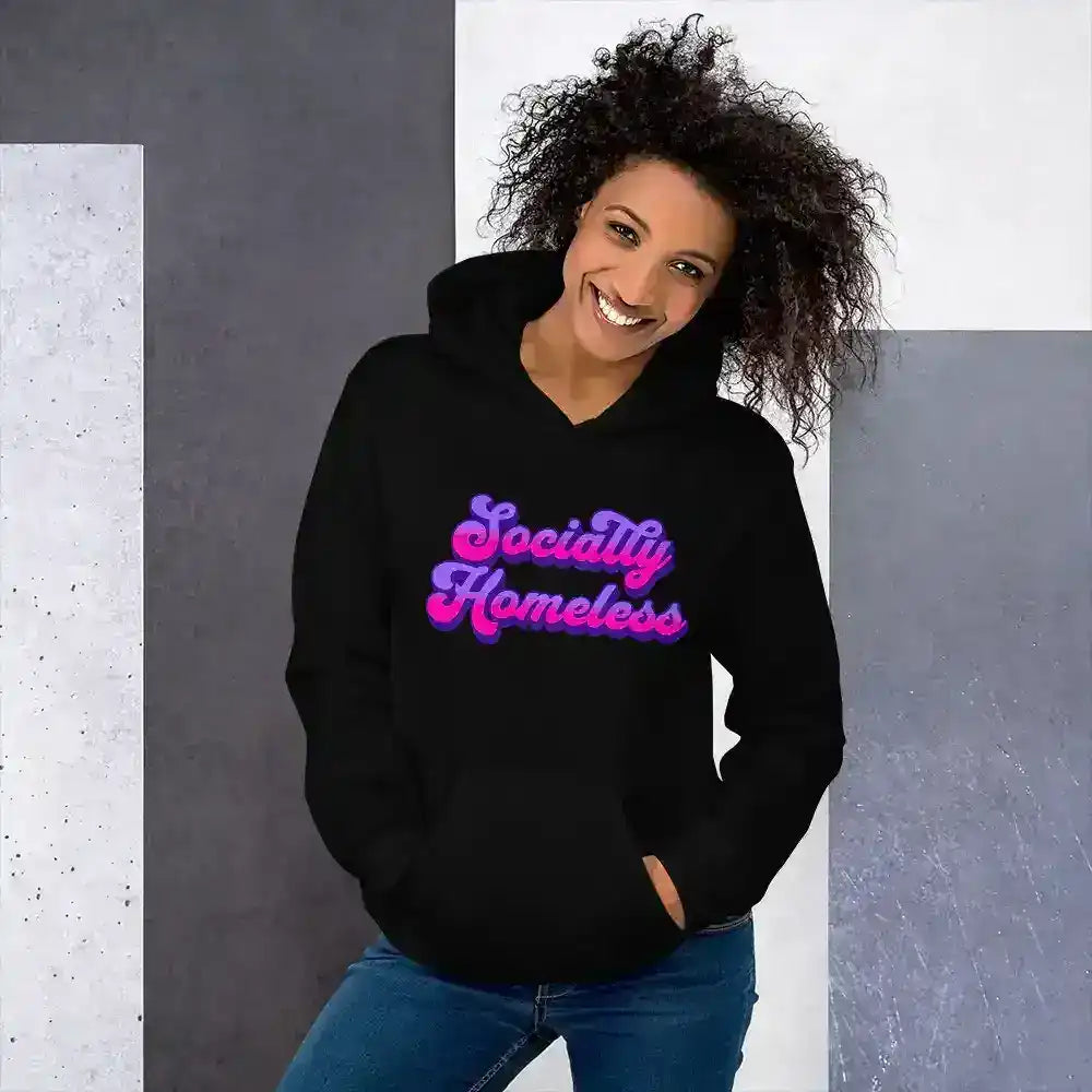 Socially Homeless Pullover Hoodie - Cady Creations