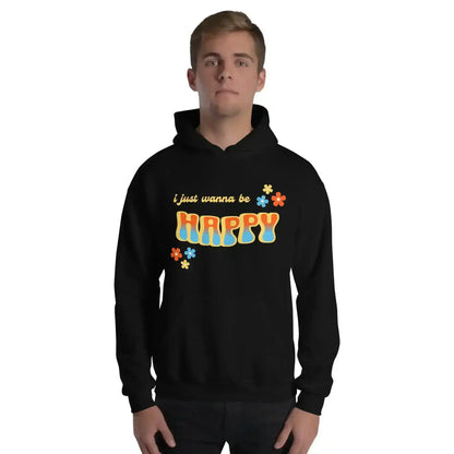“I Just Wanna Be Happy” Andrew McMahon Lyric Inspired Pullover Hoodie - Cady Creations