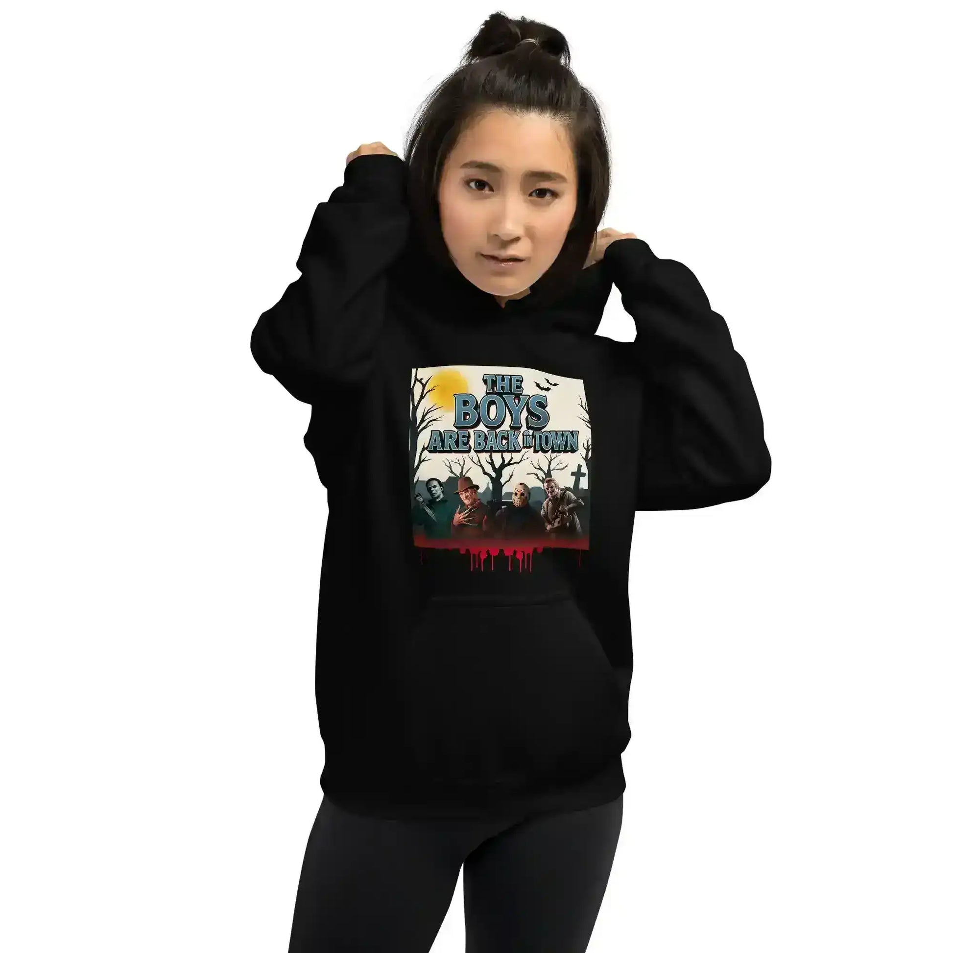 The Boys Are Back In Town Pullover Hoodie - Spooky Season Horror Collection - Cady Creations