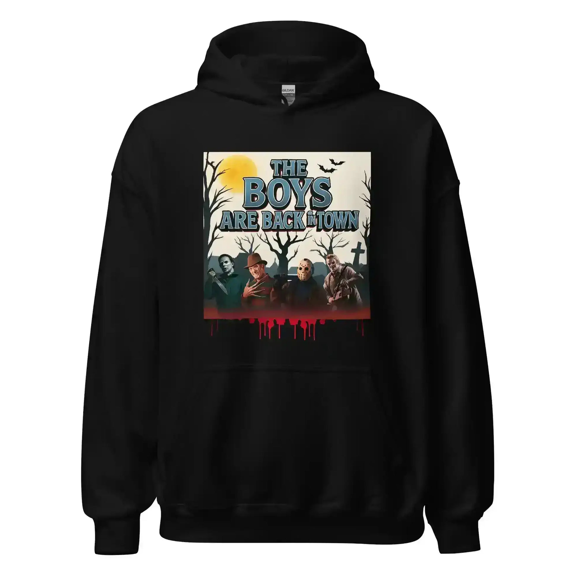 The Boys Are Back In Town Pullover Hoodie - Spooky Season Horror Collection - Cady Creations