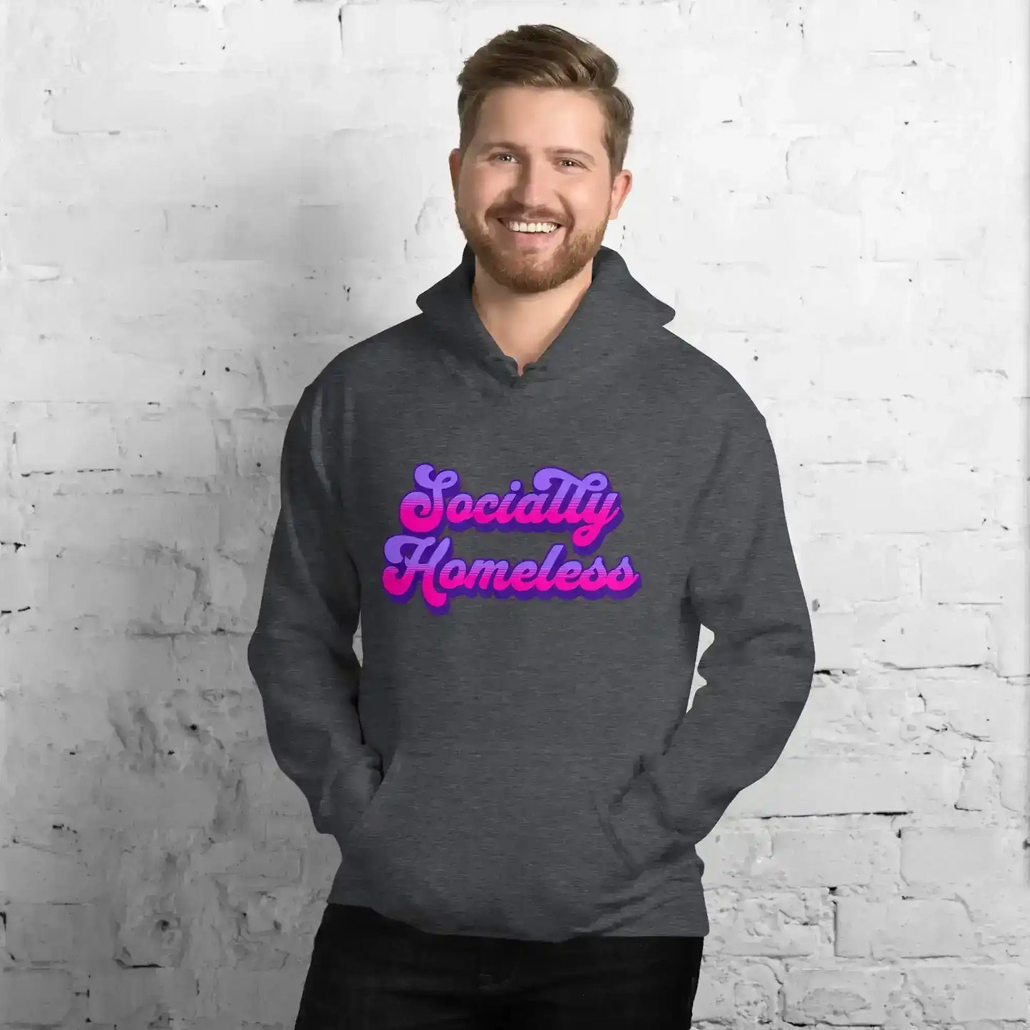 Socially Homeless Pullover Hoodie - Cady Creations