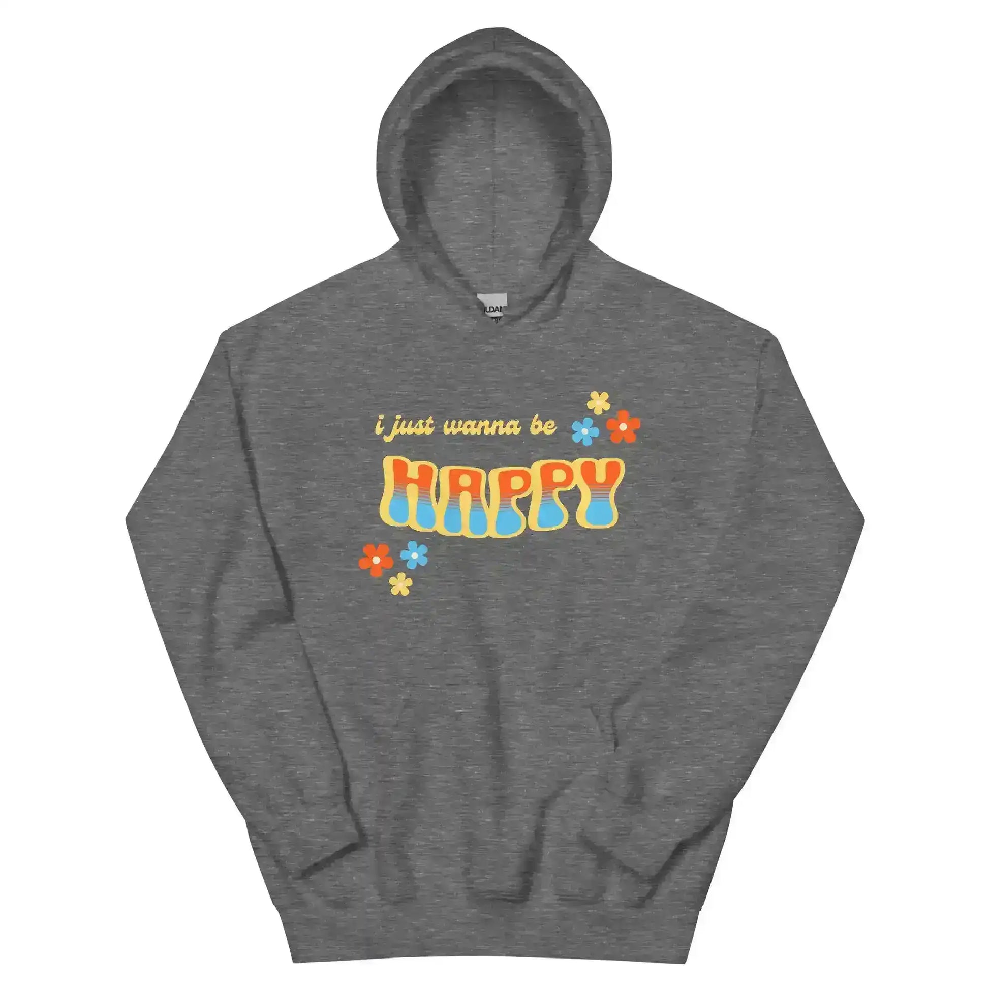 “I Just Wanna Be Happy” Andrew McMahon Lyric Inspired Pullover Hoodie - Cady Creations