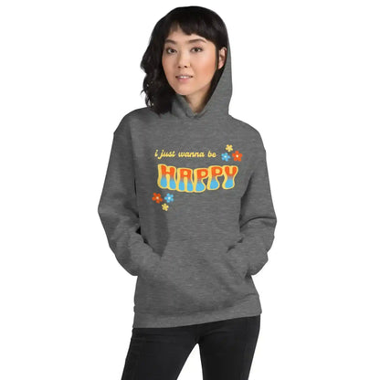“I Just Wanna Be Happy” Andrew McMahon Lyric Inspired Pullover Hoodie - Cady Creations
