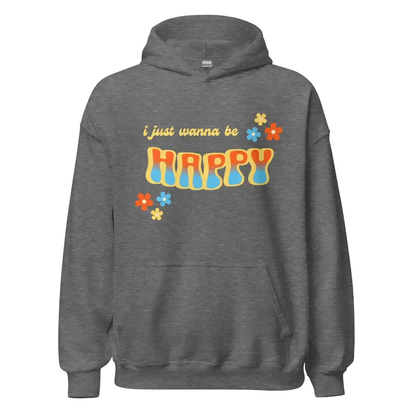 “I Just Wanna Be Happy” Andrew McMahon Lyric Inspired Pullover Hoodie - Cady Creations