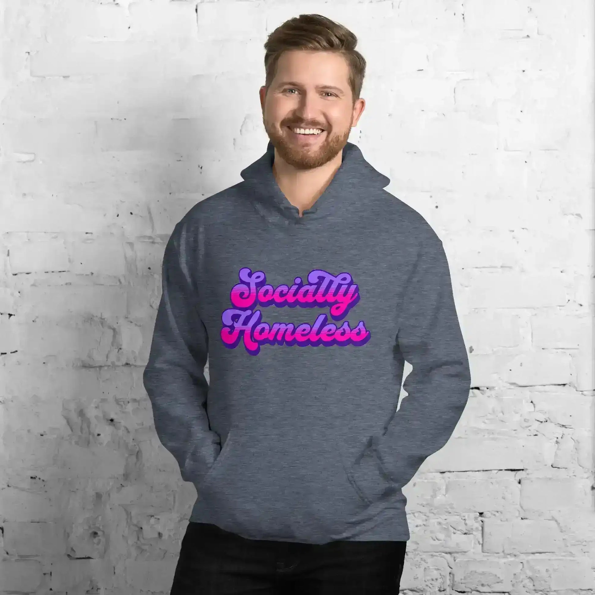 Socially Homeless Pullover Hoodie - Cady Creations