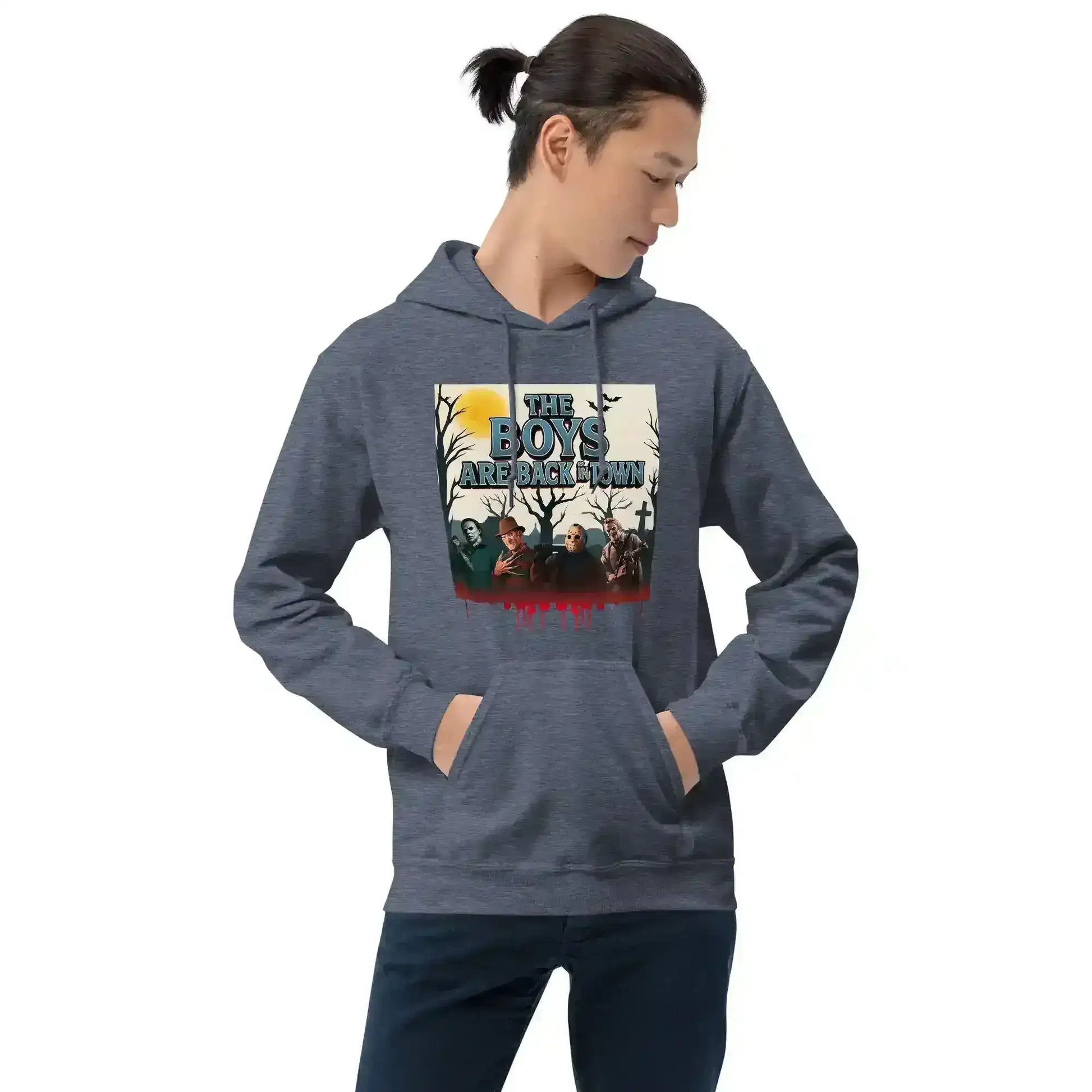 The Boys Are Back In Town Pullover Hoodie - Spooky Season Horror Collection - Cady Creations