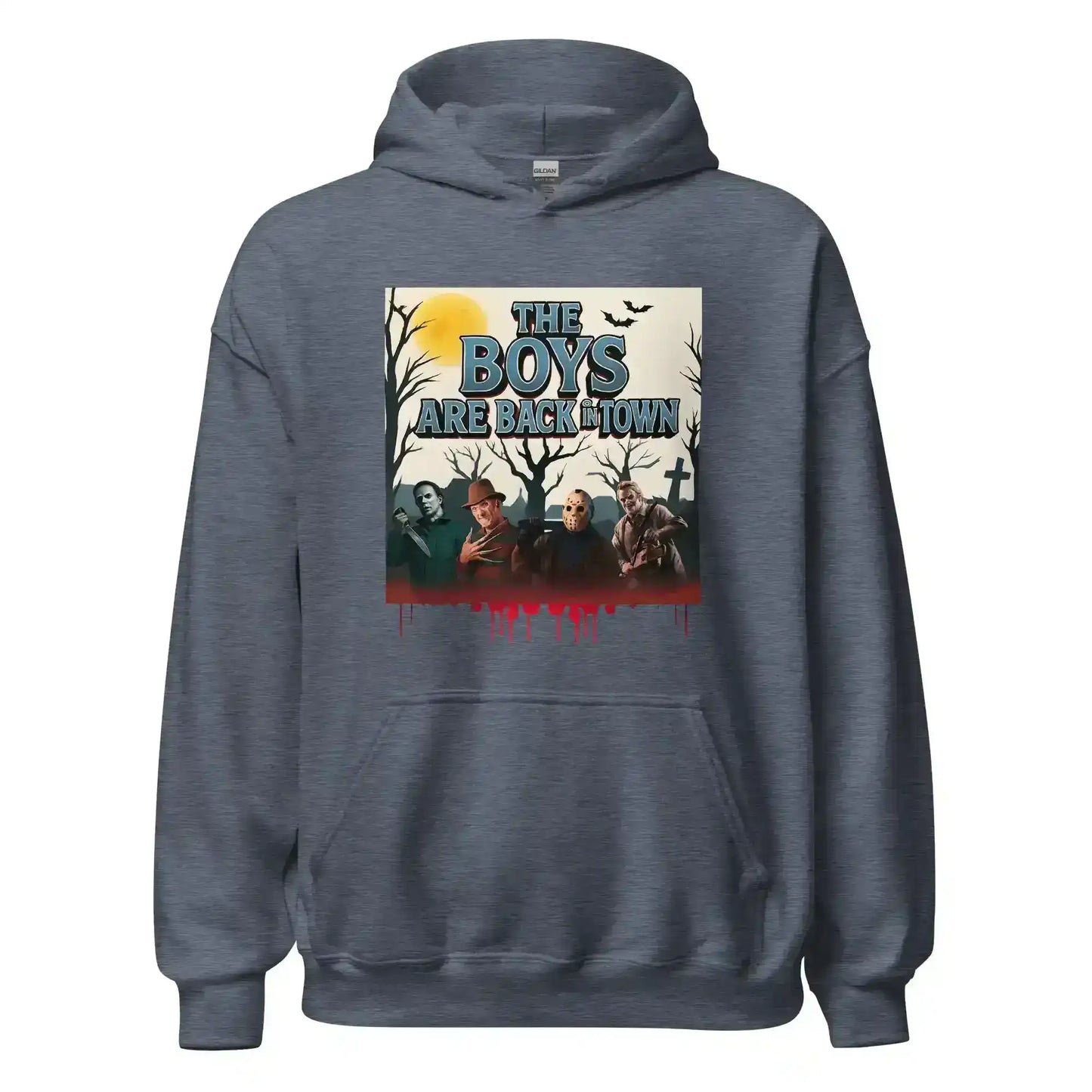 The Boys Are Back In Town Pullover Hoodie - Spooky Season Horror Collection - Cady Creations