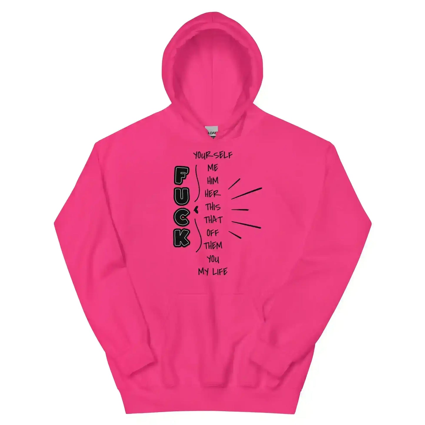 “Pick Your F*ck” Funny Graphic Hoodie – Sarcastic Dark Humor Streetwear - Cady Creations