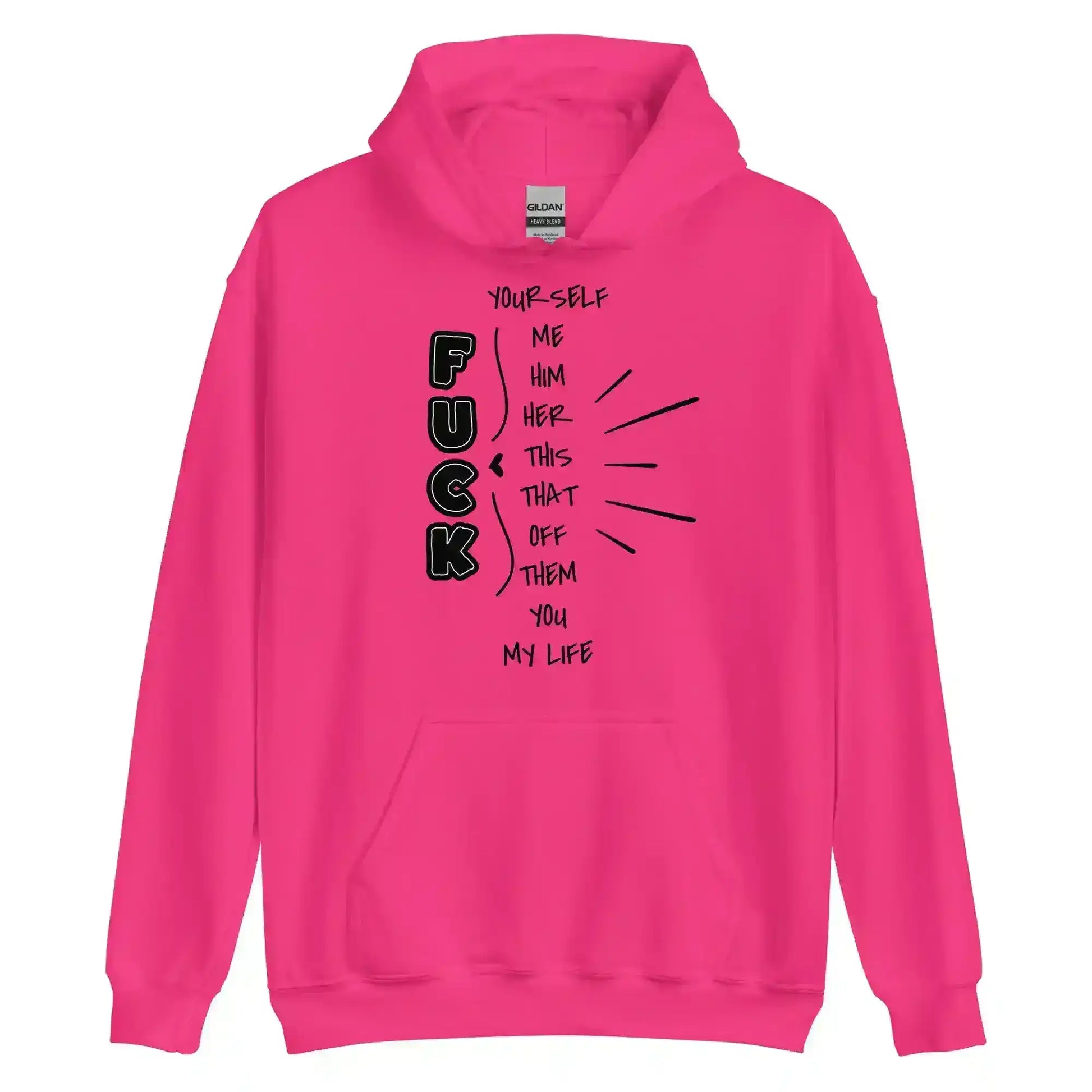 “Pick Your F*ck” Funny Graphic Hoodie – Sarcastic Dark Humor Streetwear - Cady Creations