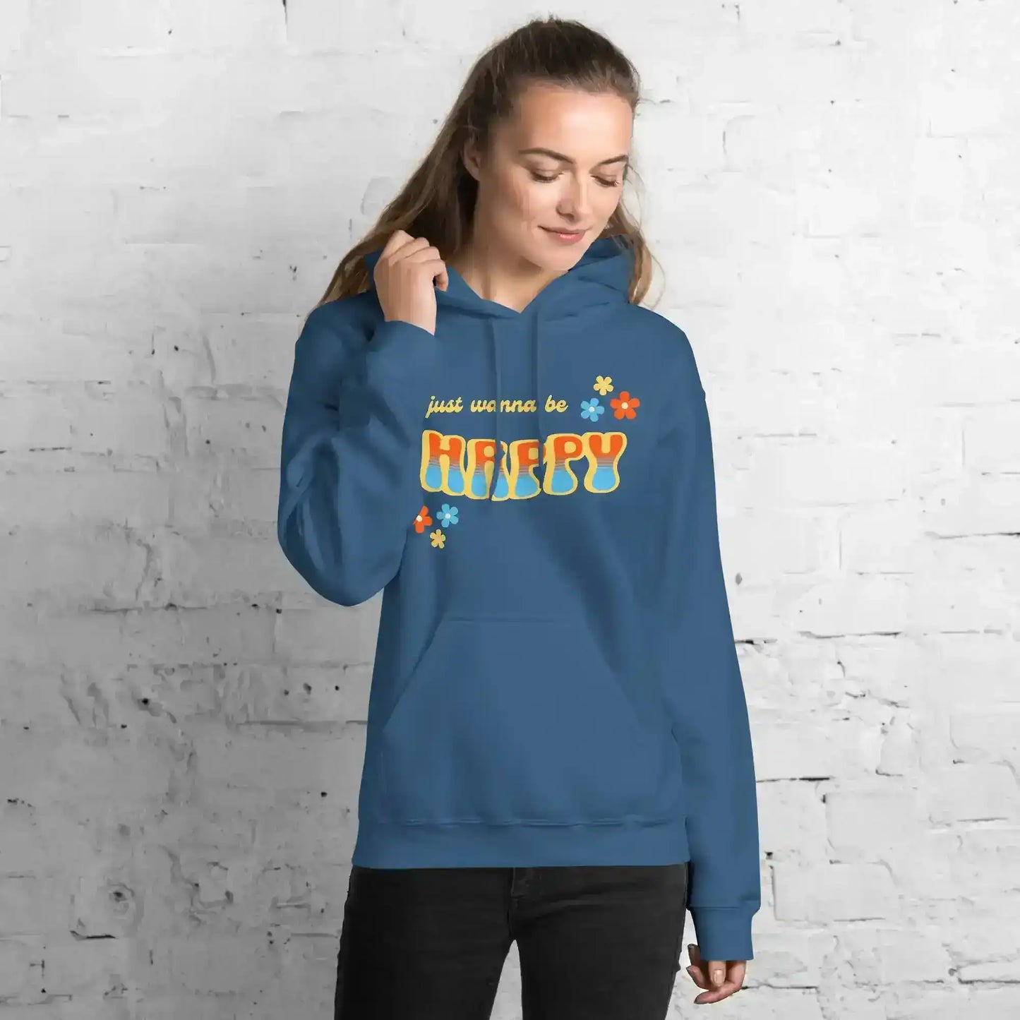 “I Just Wanna Be Happy” Andrew McMahon Lyric Inspired Pullover Hoodie - Cady Creations