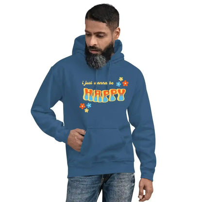“I Just Wanna Be Happy” Andrew McMahon Lyric Inspired Pullover Hoodie - Cady Creations