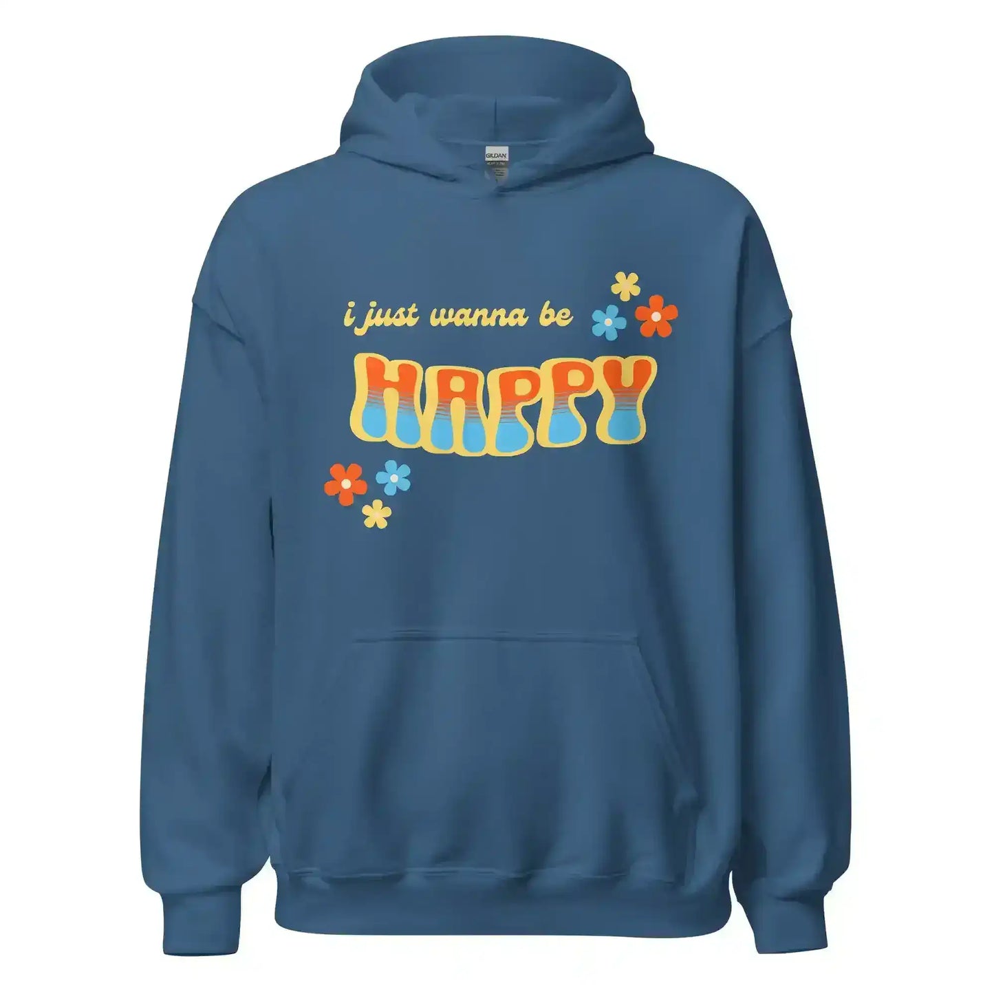 “I Just Wanna Be Happy” Andrew McMahon Lyric Inspired Pullover Hoodie - Cady Creations