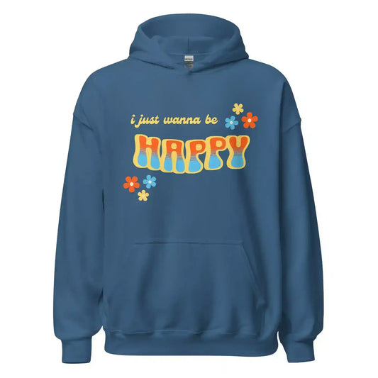 “I Just Wanna Be Happy” Andrew McMahon Lyric Inspired Pullover Hoodie - Cady Creations
