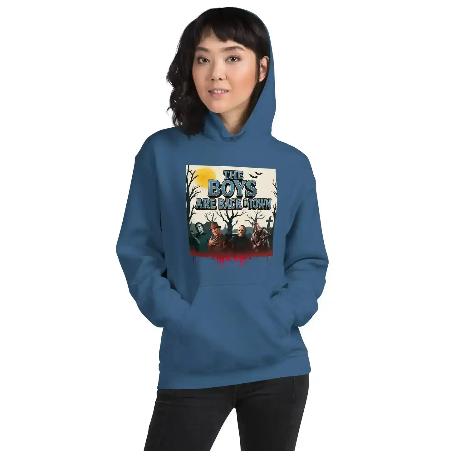 The Boys Are Back In Town Pullover Hoodie - Spooky Season Horror Collection - Cady Creations