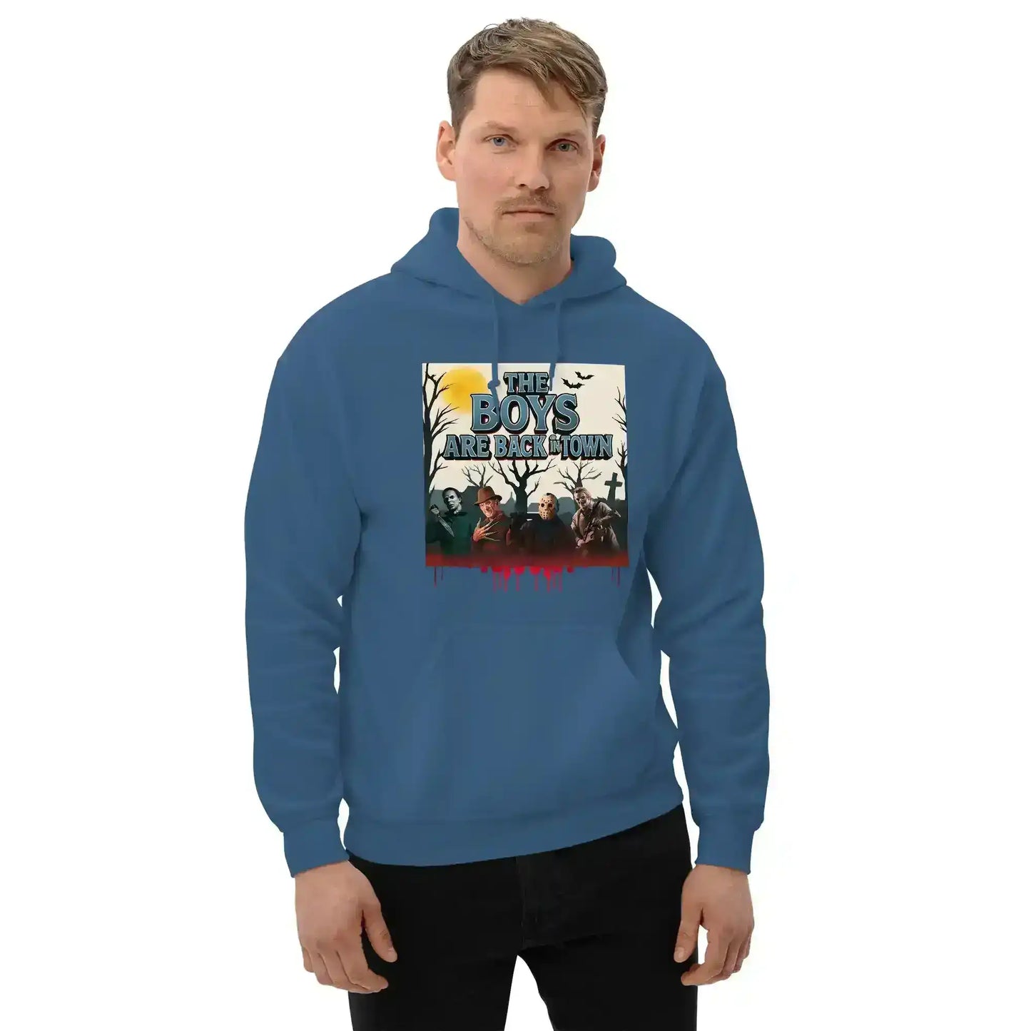 The Boys Are Back In Town Pullover Hoodie - Spooky Season Horror Collection - Cady Creations
