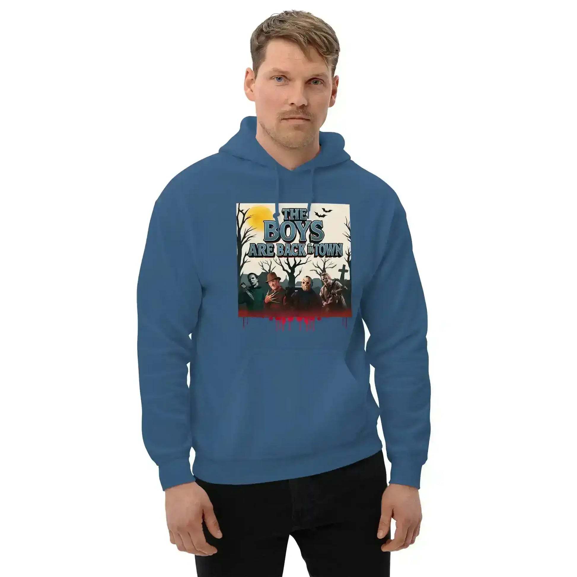 The Boys Are Back In Town Pullover Hoodie - Spooky Season Horror Collection - Cady Creations