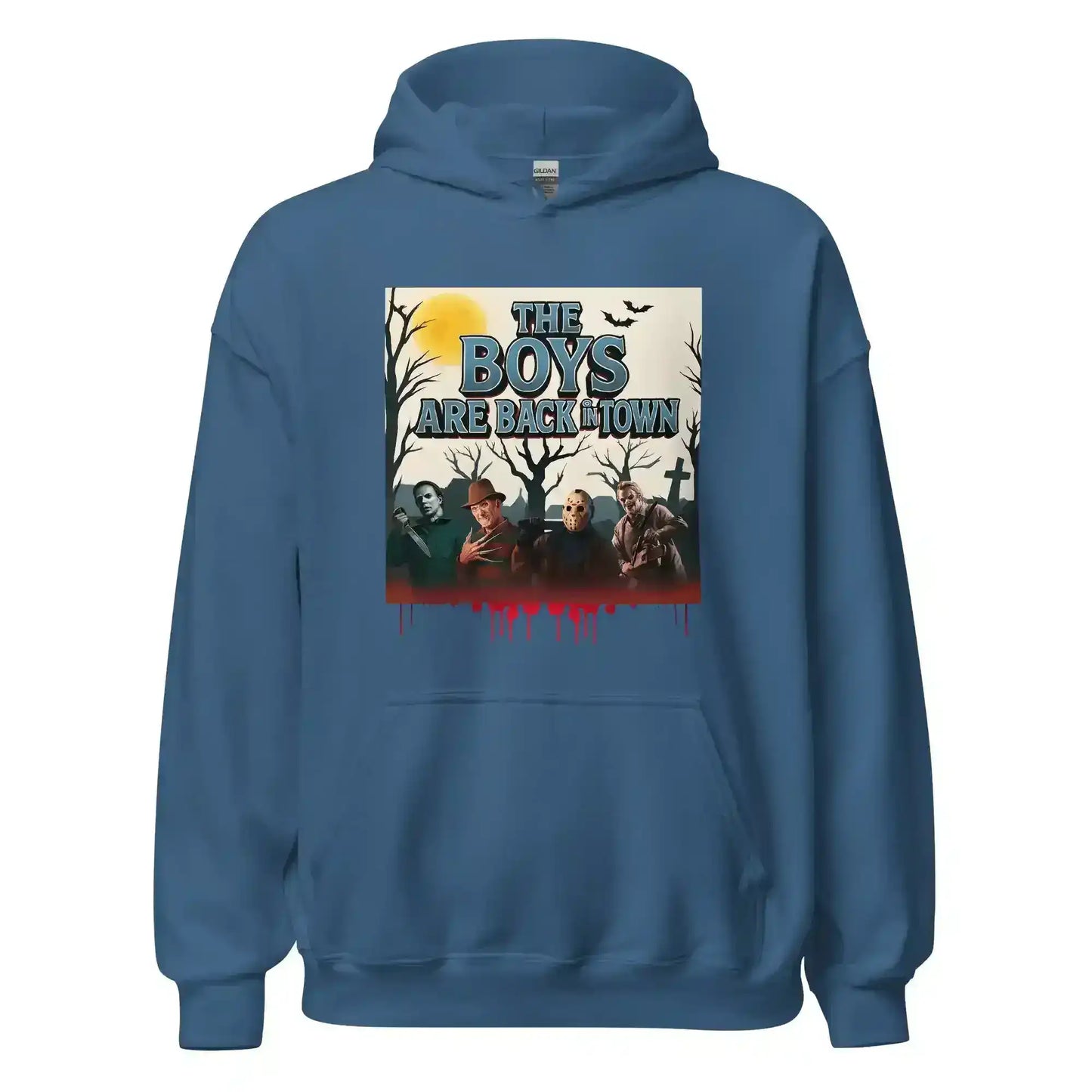 The Boys Are Back In Town Pullover Hoodie - Spooky Season Horror Collection - Cady Creations
