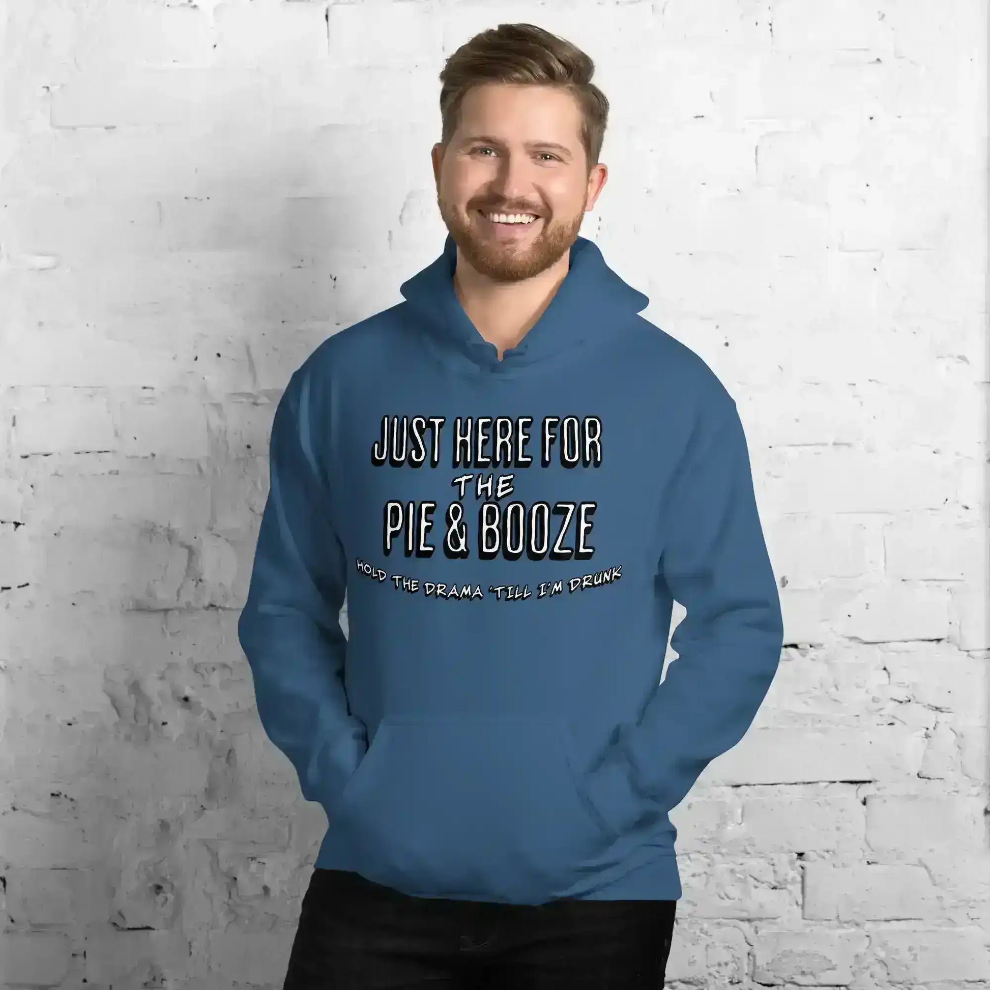 Just Here For The Pie & Booze Pullover Hoodie - Cady Creations