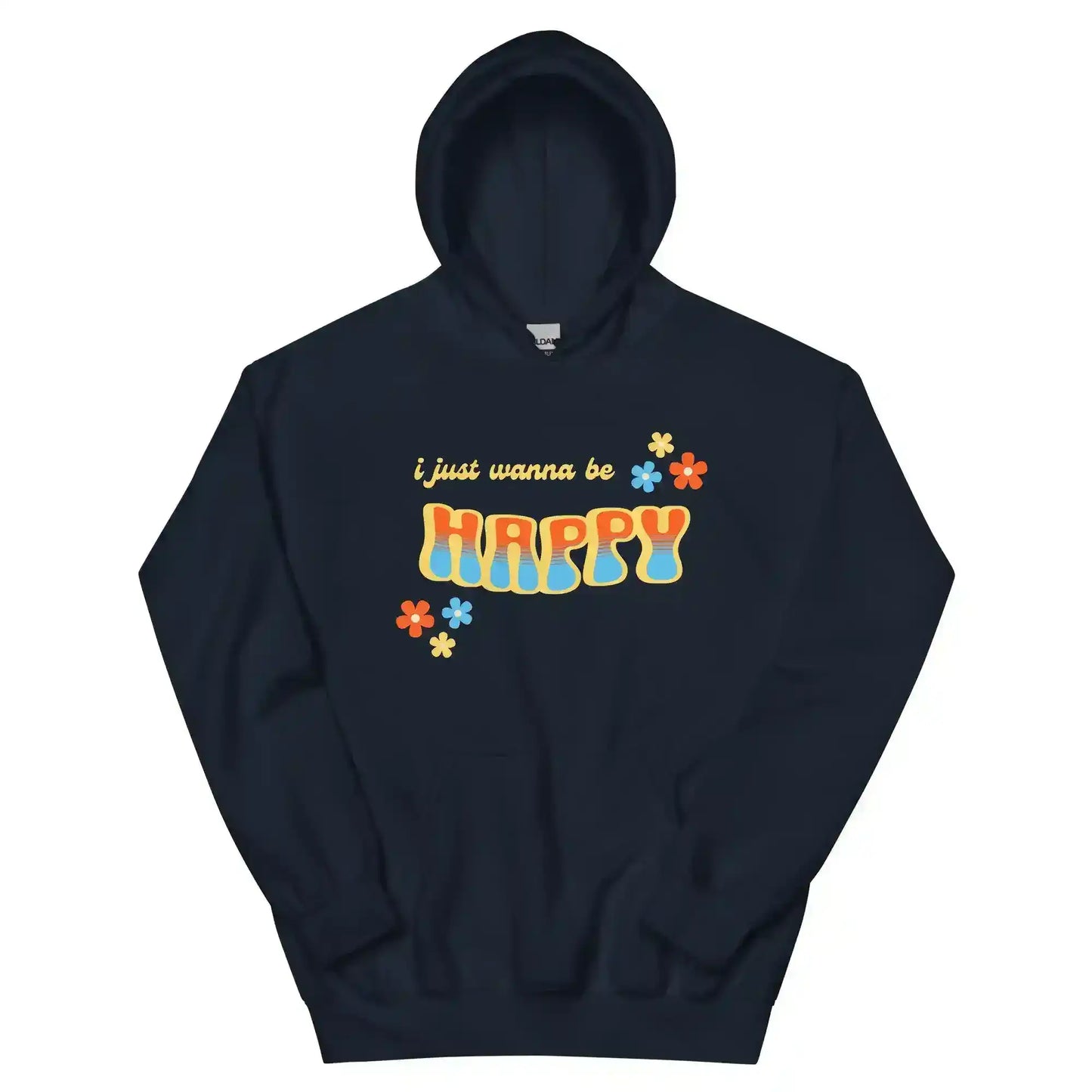 “I Just Wanna Be Happy” Andrew McMahon Lyric Inspired Pullover Hoodie - Cady Creations