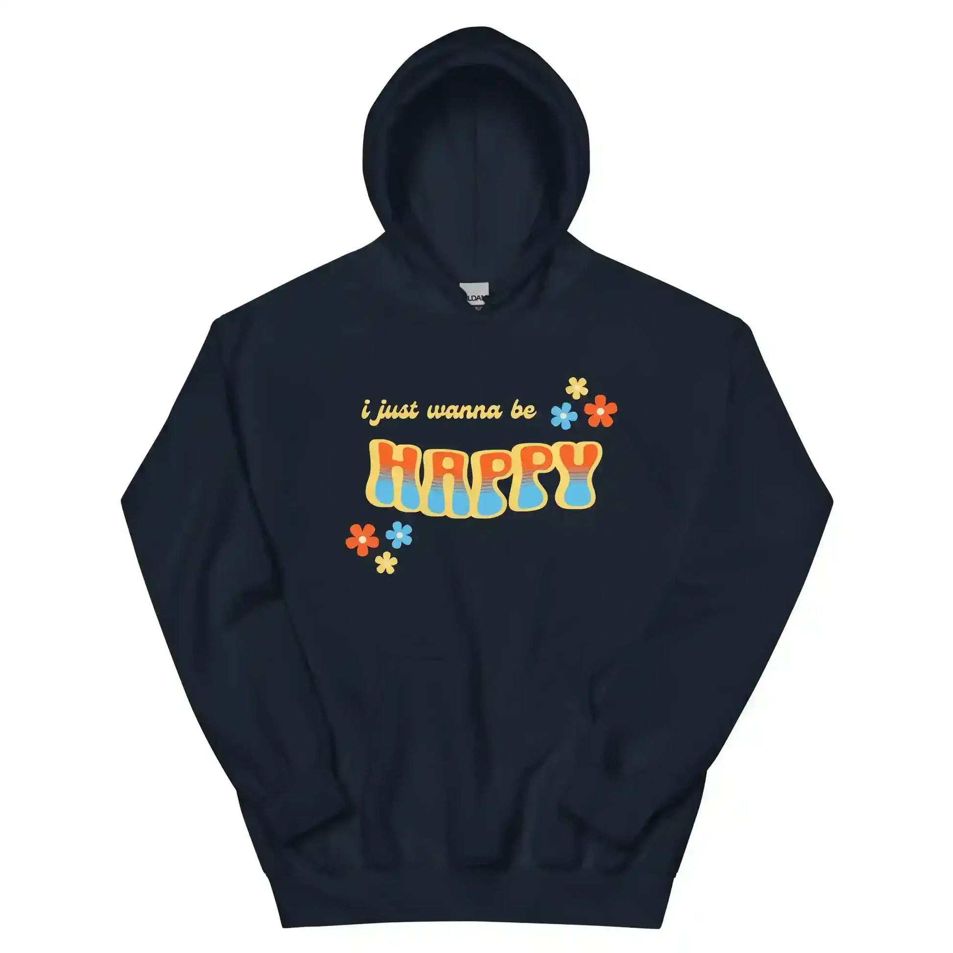“I Just Wanna Be Happy” Andrew McMahon Lyric Inspired Pullover Hoodie - Cady Creations