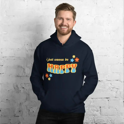 “I Just Wanna Be Happy” Andrew McMahon Lyric Inspired Pullover Hoodie - Cady Creations