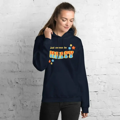 “I Just Wanna Be Happy” Andrew McMahon Lyric Inspired Pullover Hoodie - Cady Creations