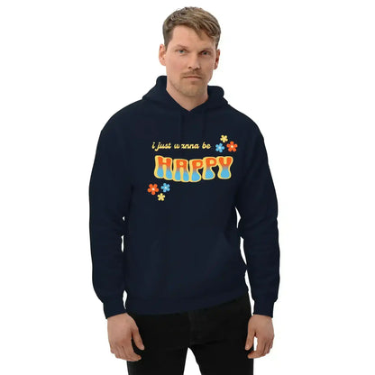 “I Just Wanna Be Happy” Andrew McMahon Lyric Inspired Pullover Hoodie - Cady Creations