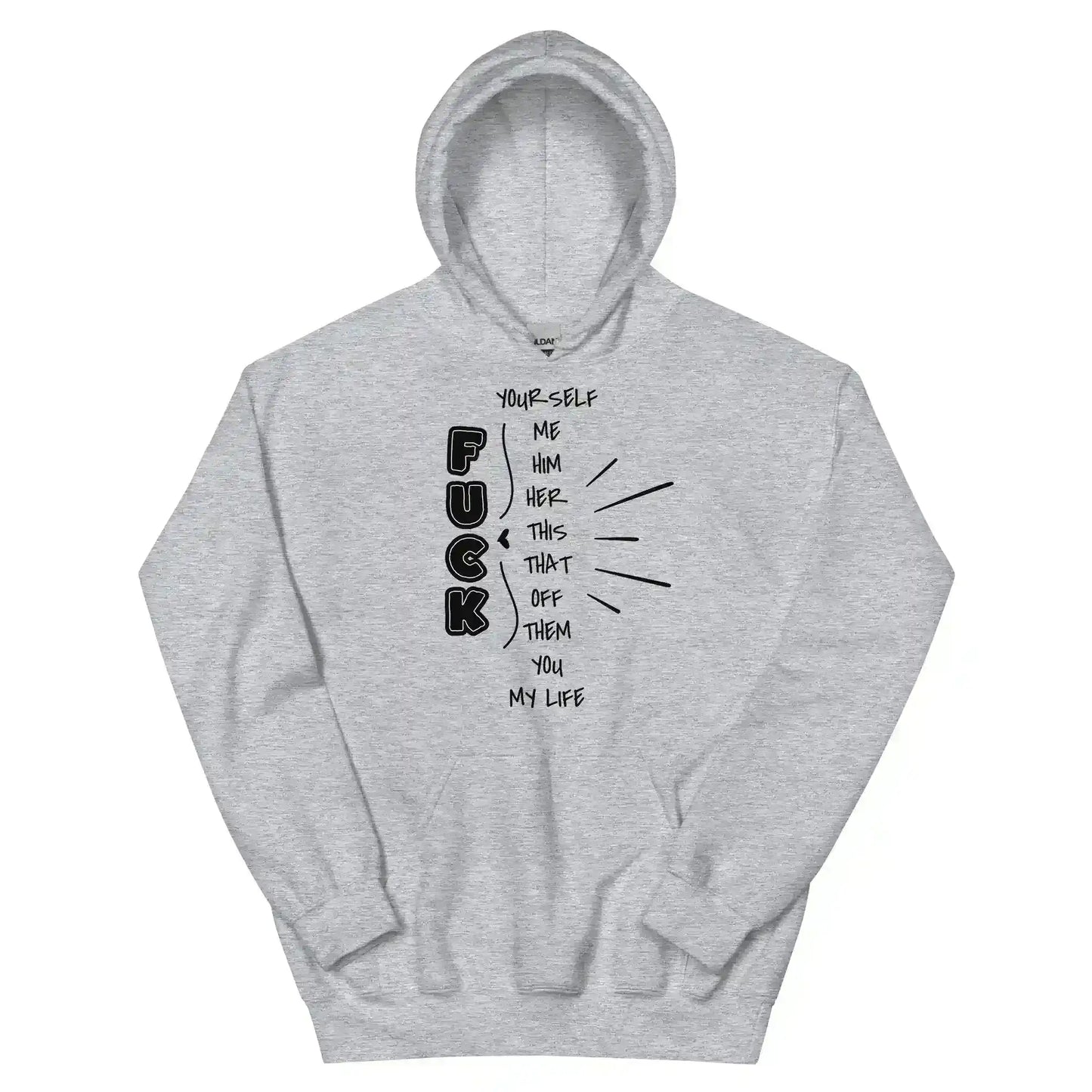“Pick Your F*ck” Funny Graphic Hoodie – Sarcastic Dark Humor Streetwear - Cady Creations