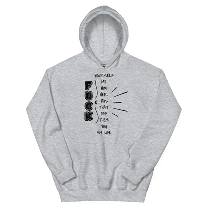 “Pick Your F*ck” Funny Graphic Hoodie – Sarcastic Dark Humor Streetwear - Cady Creations