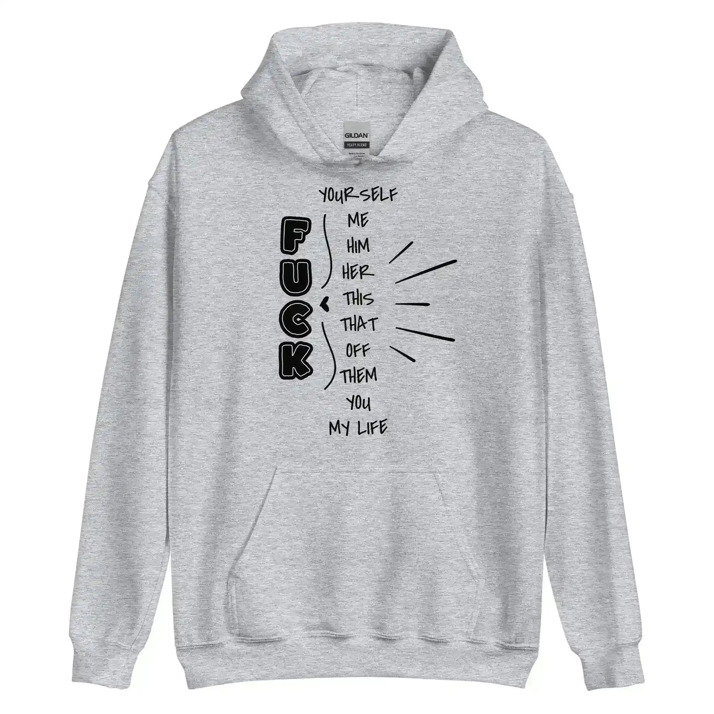 “Pick Your F*ck” Funny Graphic Hoodie – Sarcastic Dark Humor Streetwear - Cady Creations