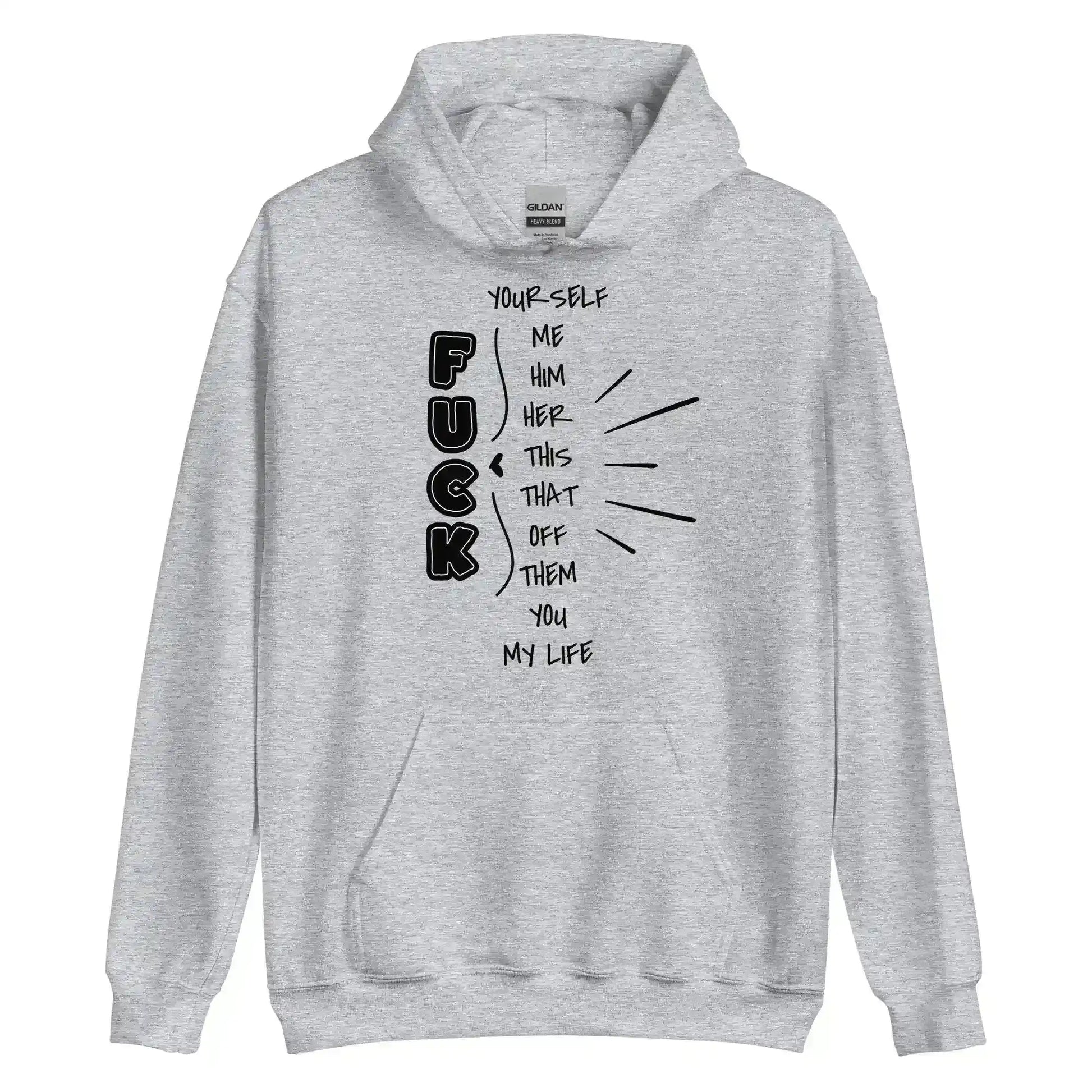 “Pick Your F*ck” Funny Graphic Hoodie – Sarcastic Dark Humor Streetwear - Cady Creations