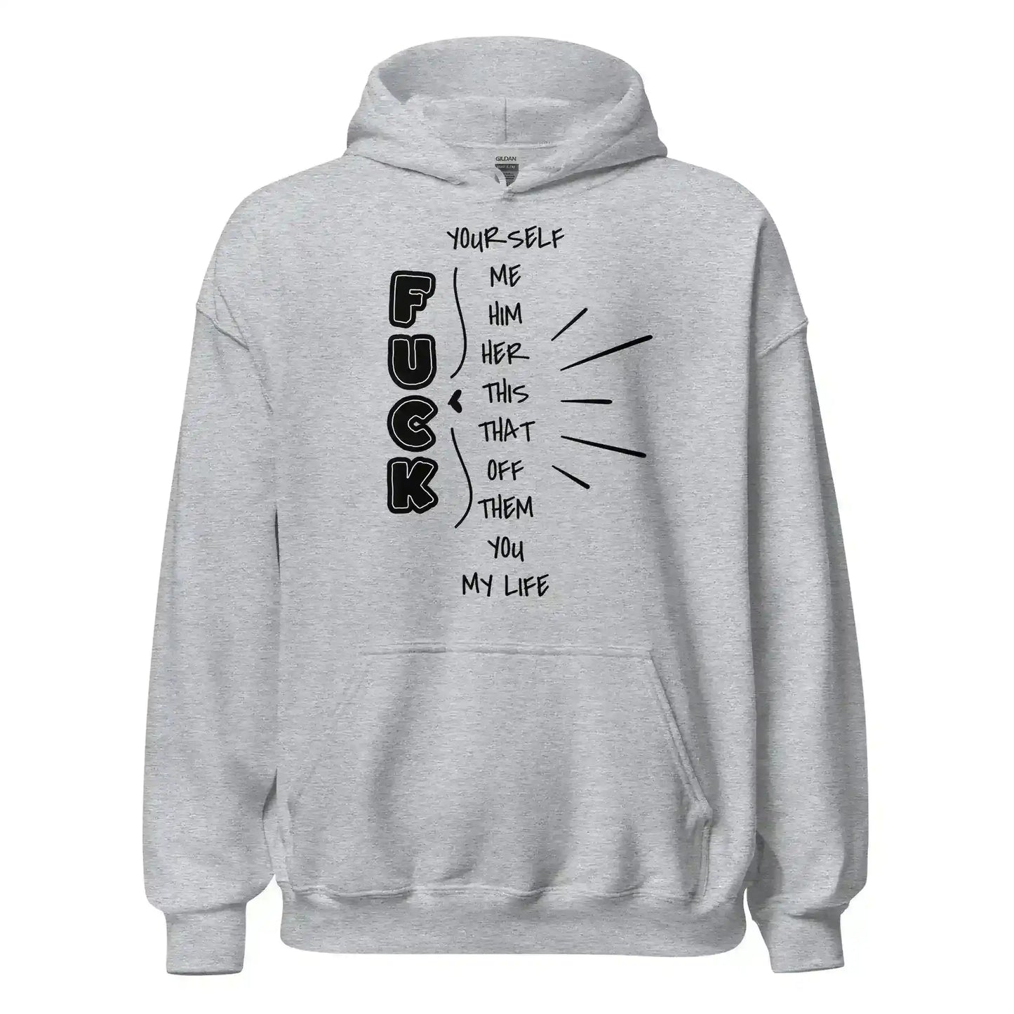 “Pick Your F*ck” Funny Graphic Hoodie – Sarcastic Dark Humor Streetwear - Cady Creations