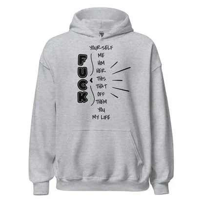 “Pick Your F*ck” Funny Graphic Hoodie – Sarcastic Dark Humor Streetwear - Cady Creations