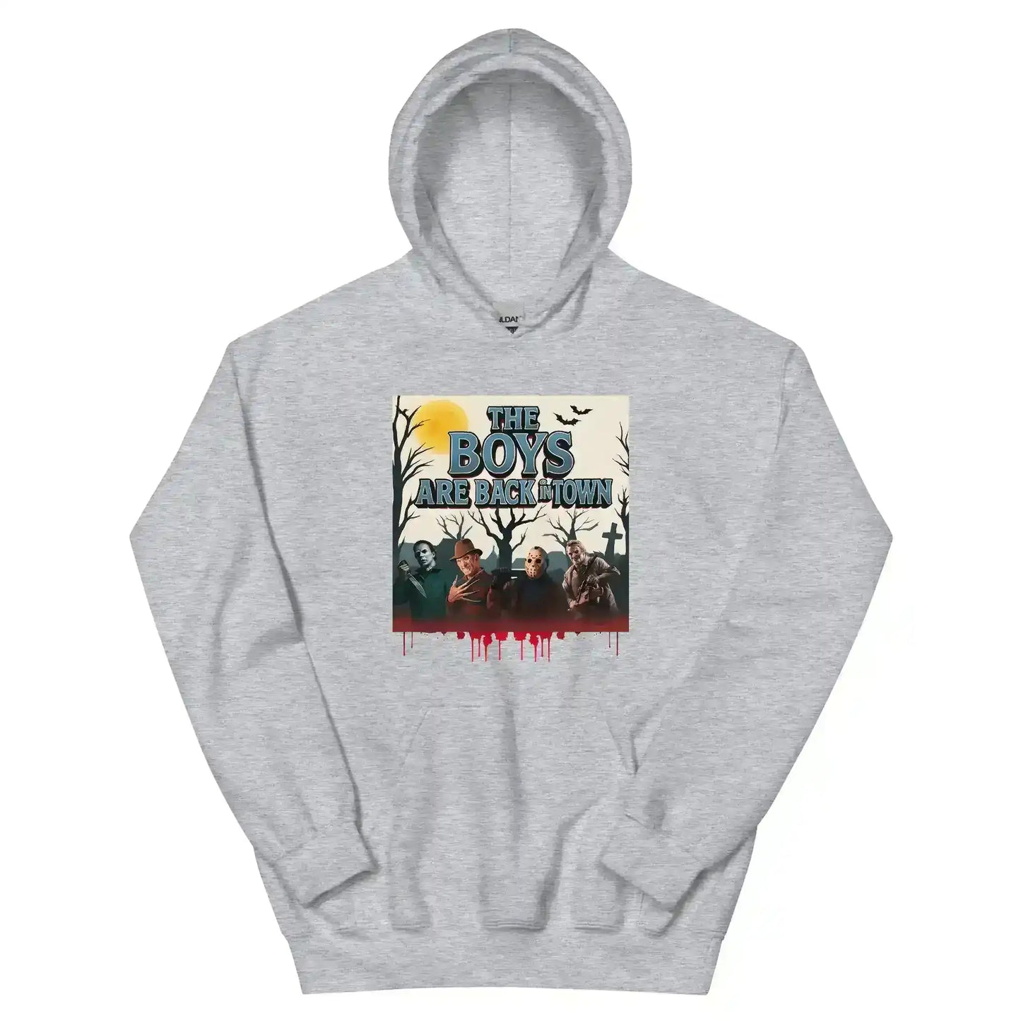 The Boys Are Back In Town Pullover Hoodie - Spooky Season Horror Collection - Cady Creations