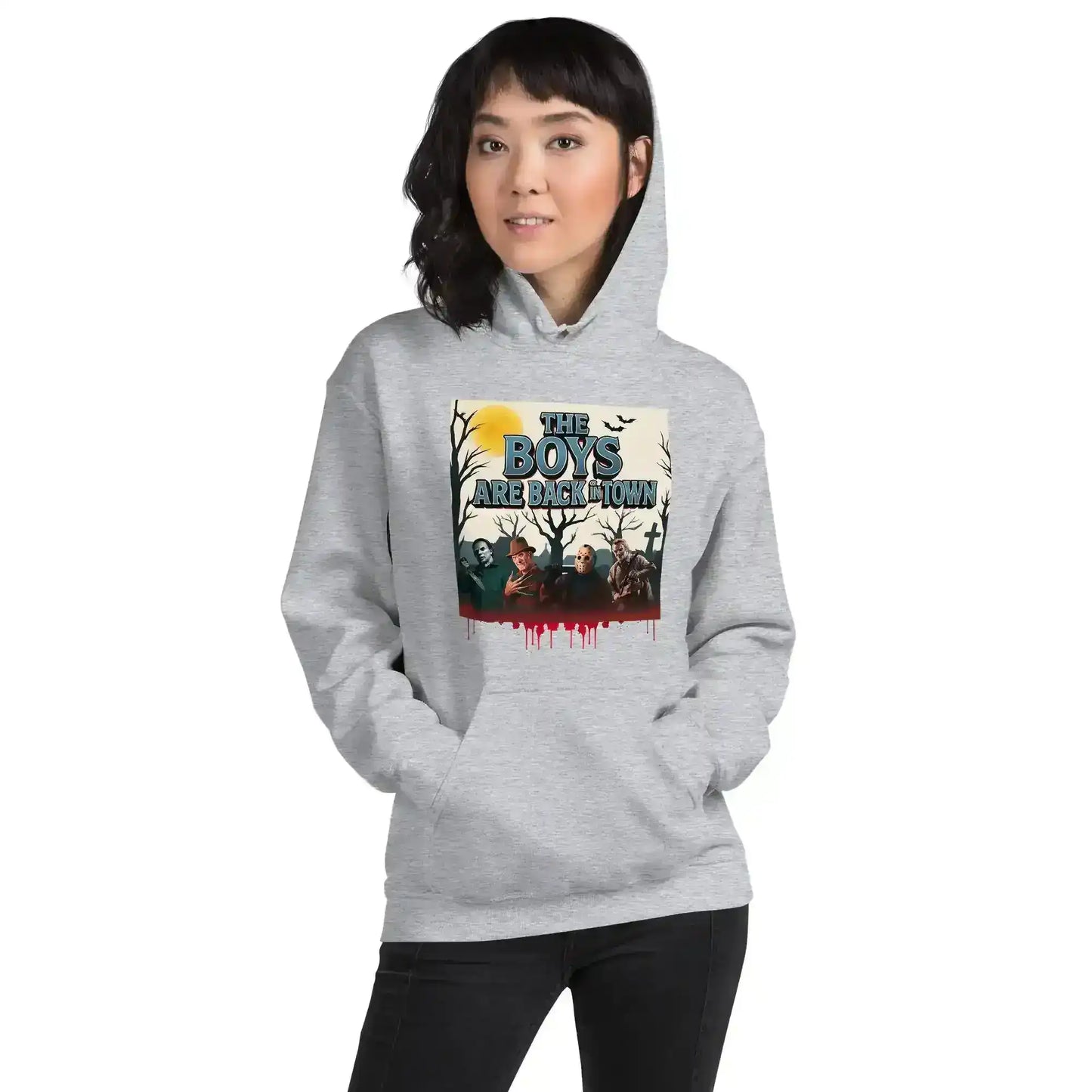 The Boys Are Back In Town Pullover Hoodie - Spooky Season Horror Collection - Cady Creations