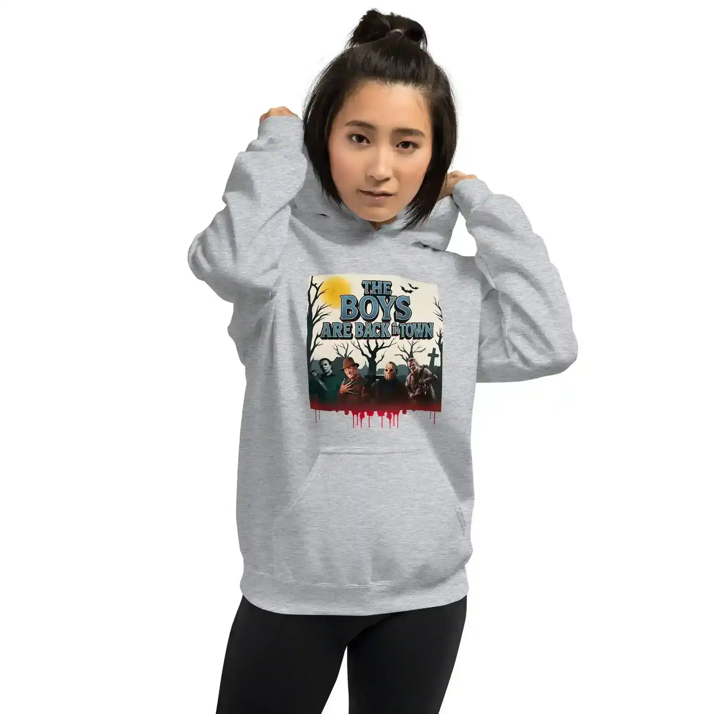 The Boys Are Back In Town Pullover Hoodie - Spooky Season Horror Collection - Cady Creations