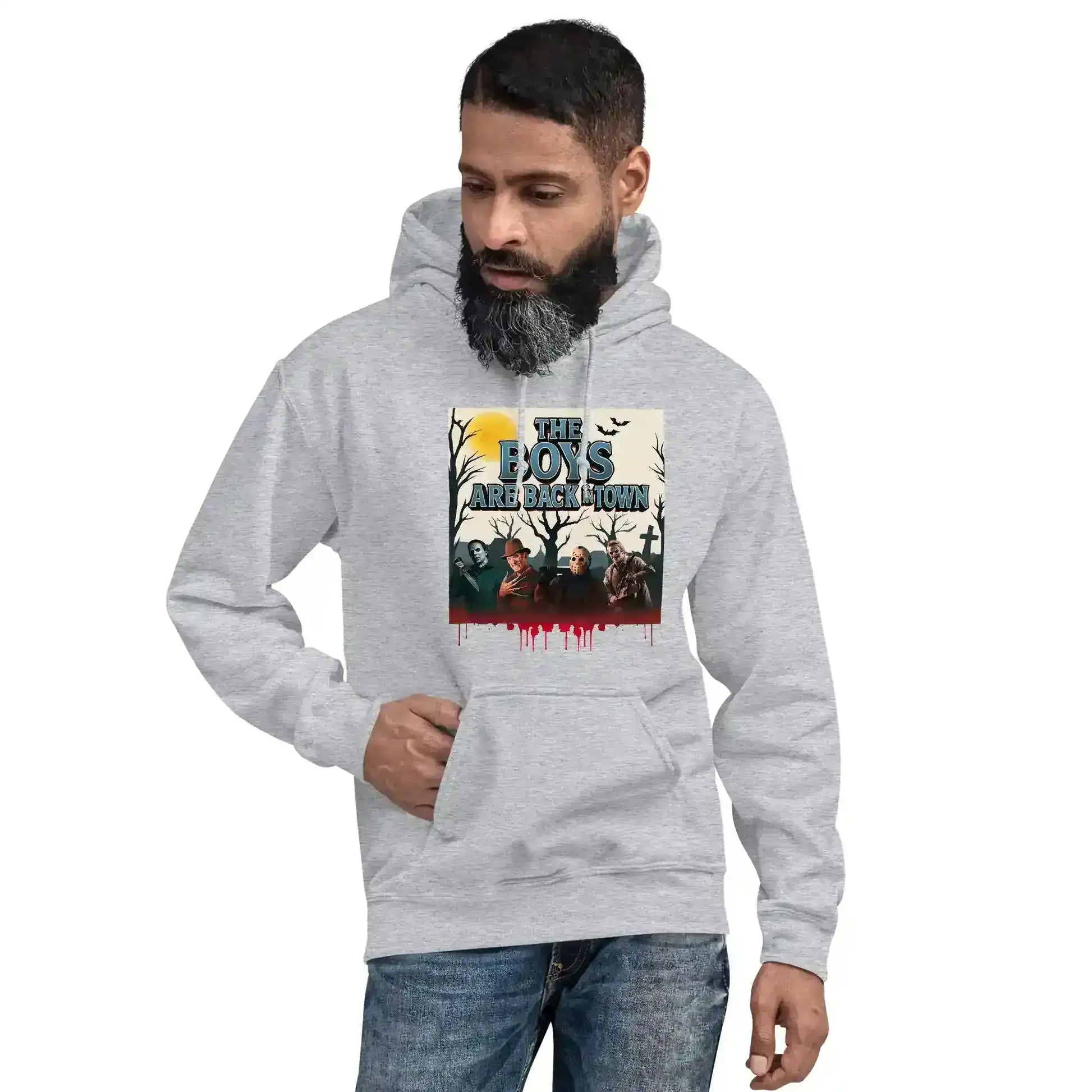 The Boys Are Back In Town Pullover Hoodie - Spooky Season Horror Collection - Cady Creations
