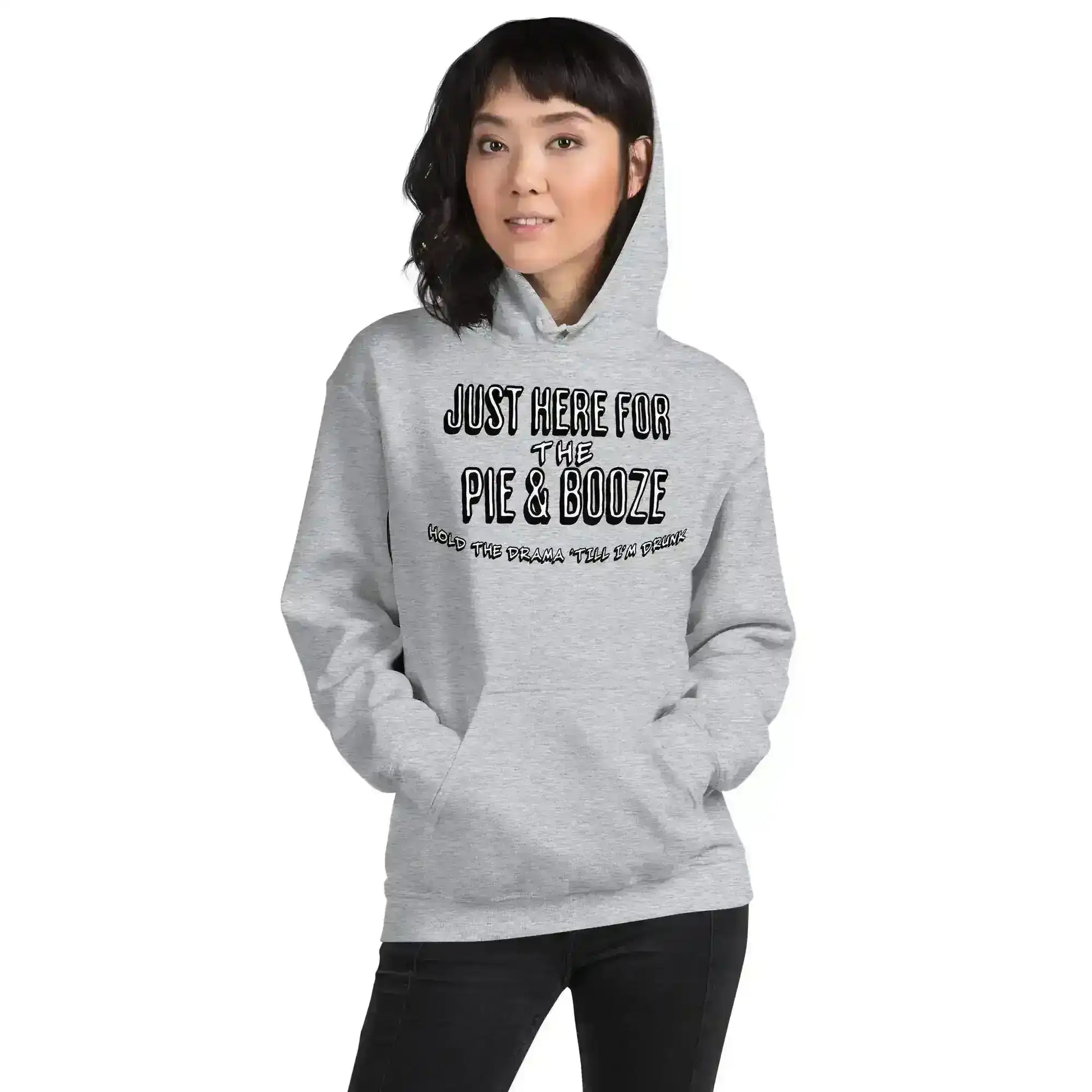 Just Here For The Pie & Booze Pullover Hoodie - Cady Creations