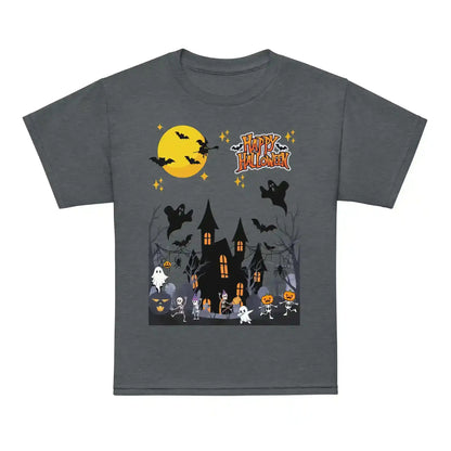 Halloween Haunted House Party Youth Tee - Spooky Season Collection - Cady Creations