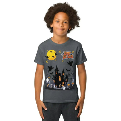 Halloween Haunted House Party Youth Tee - Spooky Season Collection - Cady Creations